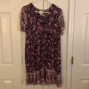 Purple/Pink Paisley Dress